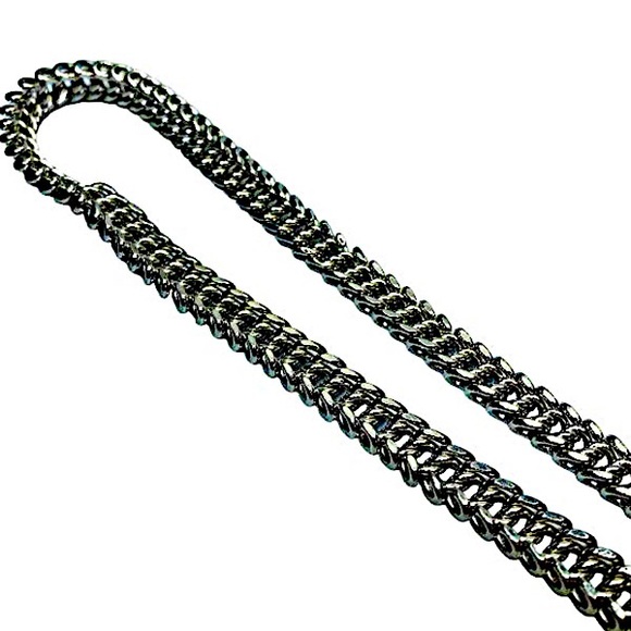 Authentic Saint Laurent 07 Slimane Rare Runway Silver Plated Chain Suspenders - Picture 2 of 6